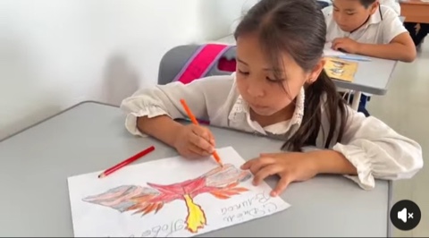 Бастауыш сынып жетекшілері Қоңыршаева Гүлсая мен Әділханова Нұргүлдің ұйымдастыруымен «Жеңіс күні балалардың көзімен» тақырыбында 3-сыныптар арасында сурет байқауы өткізілді.